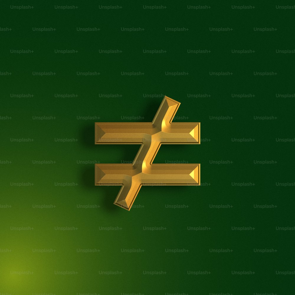 a green background with gold arrows pointing in opposite directions