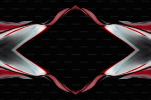 a black background with a red and white design