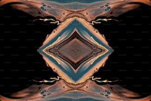 a picture of an abstract design in blue and brown
