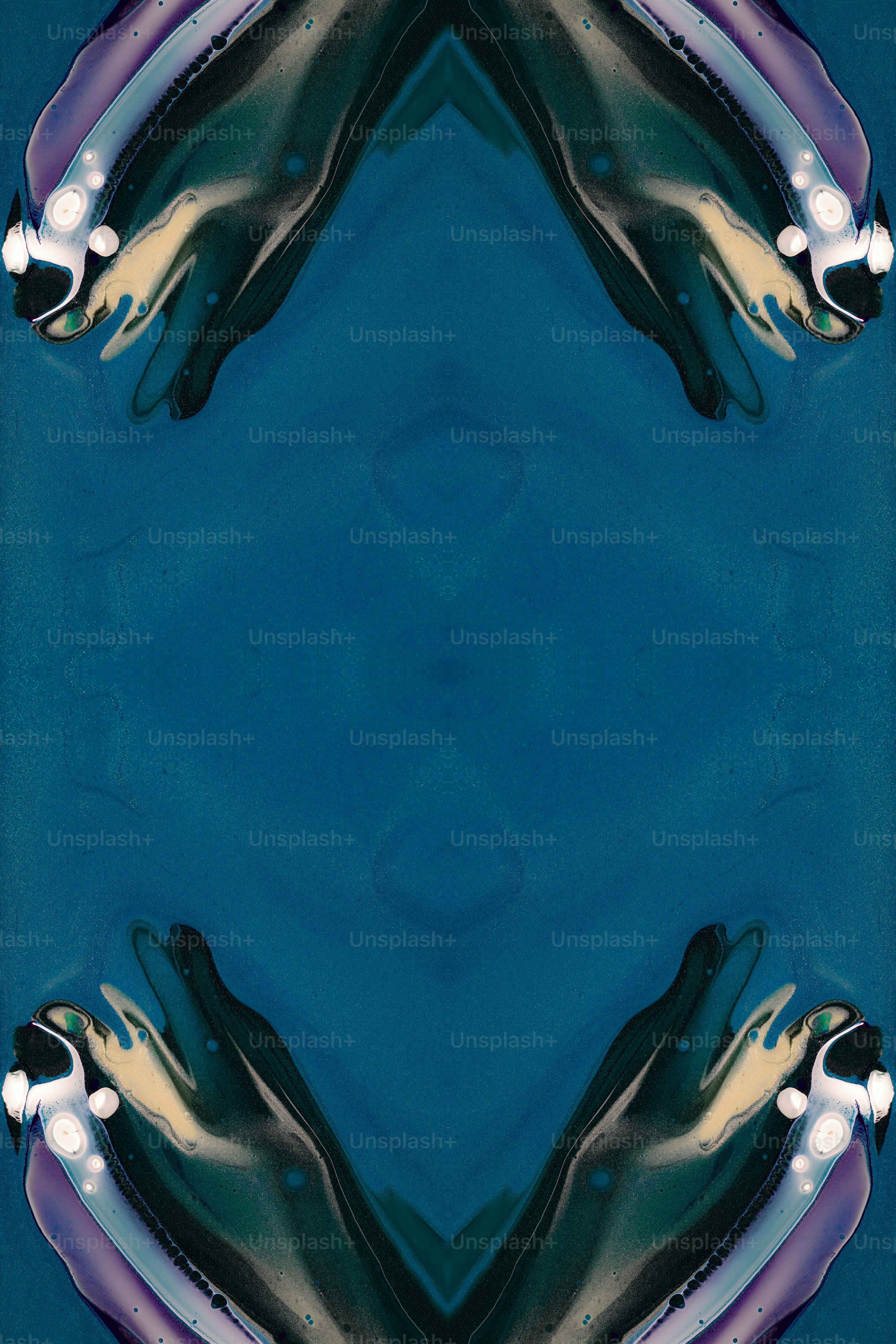 une image d’un fond bleu avec une image d’un poisson