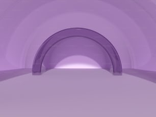 끝에 빛이 있는 보라색 터널