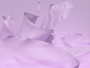 Una foto astratta di un oggetto viola e bianco