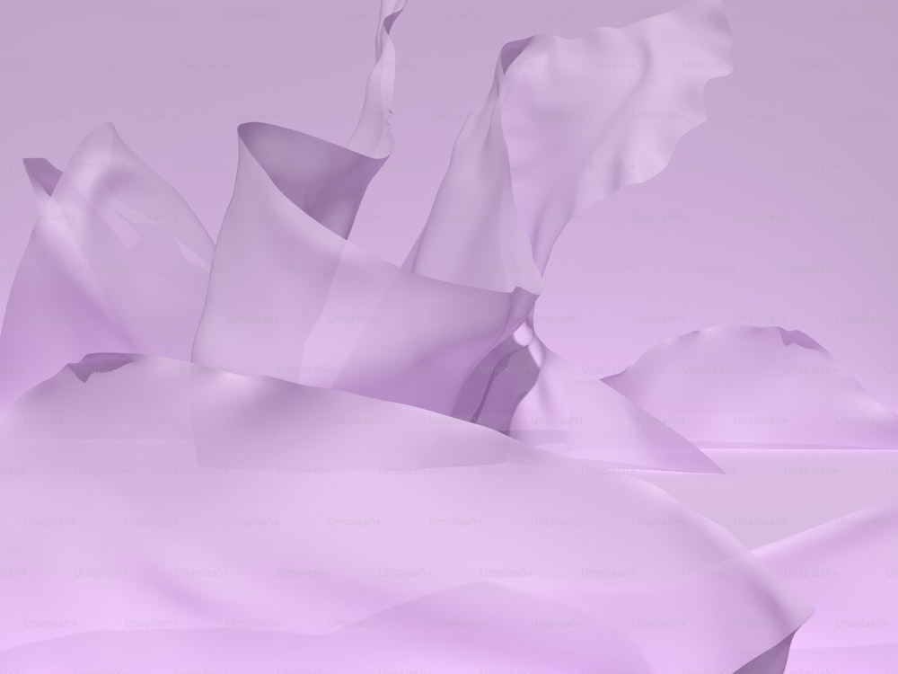 Una foto abstracta de un objeto púrpura y blanco