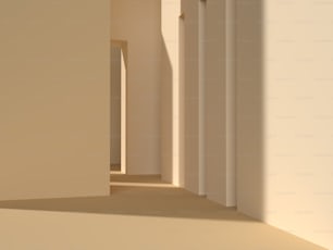 白い壁とドアのある空の部屋
