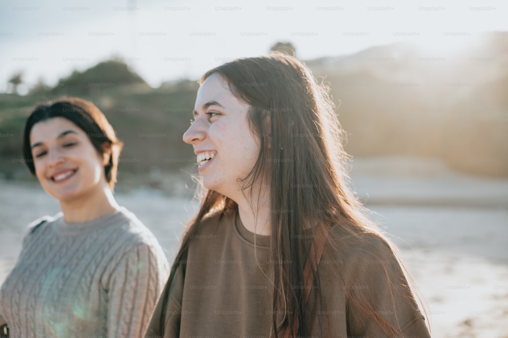 a couple of women standing next to each other