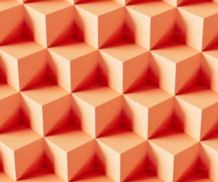 立方体で作られた壁の3D画像
