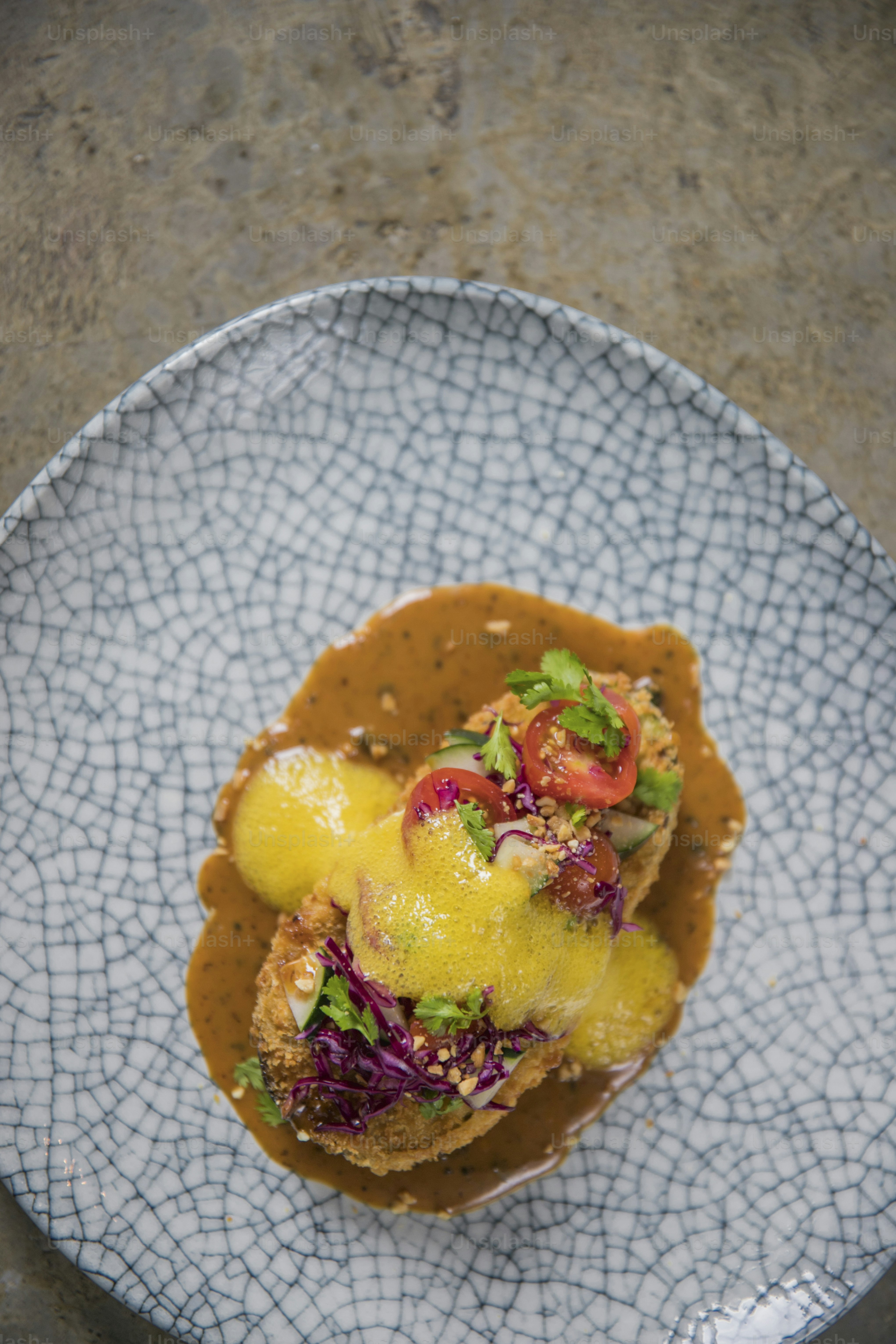 a plate of food on a table