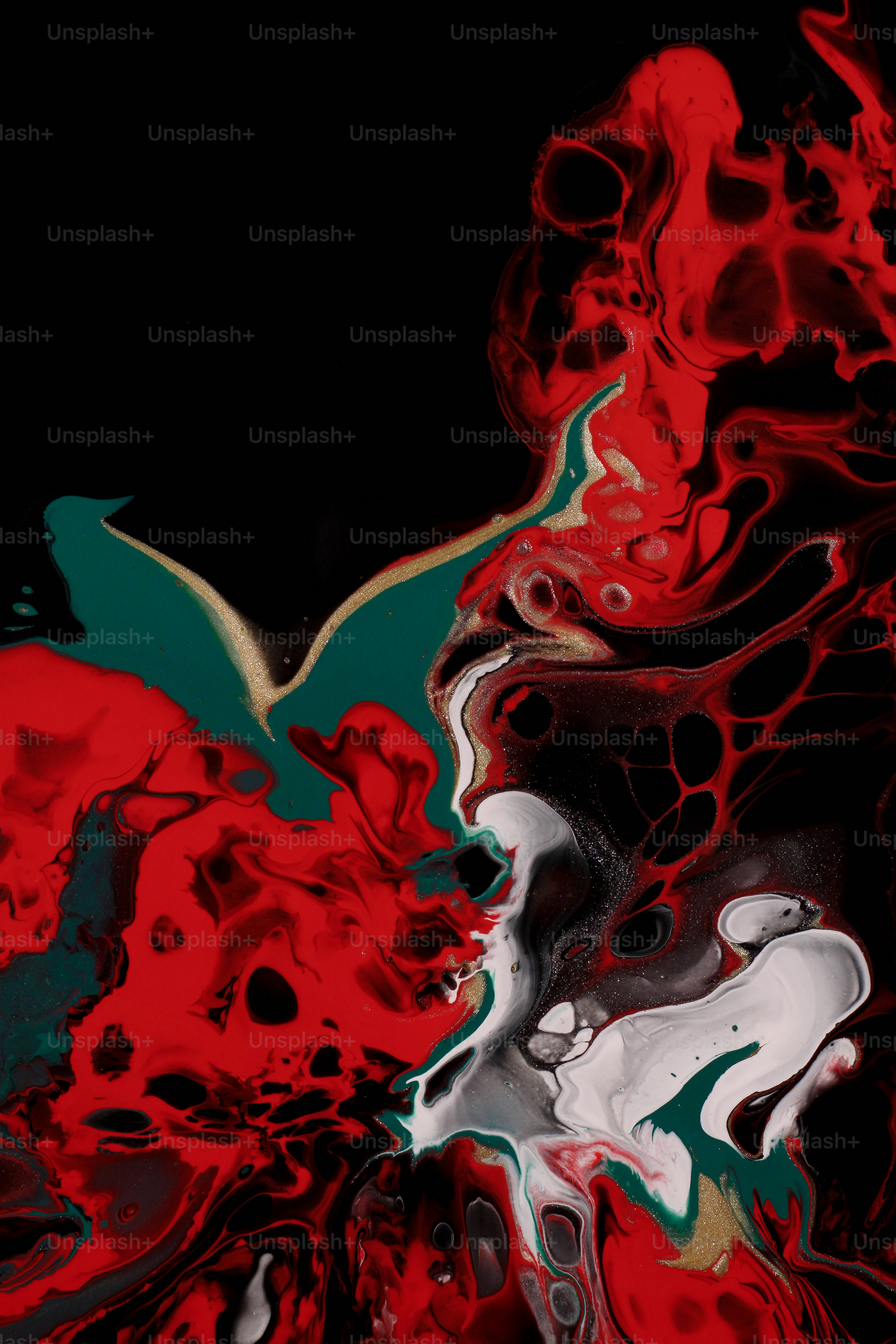 Une peinture abstraite rouge et noire avec un oiseau volant dessus photo –  Image de Fond d'écran sur Unsplash, image size:3000x4500