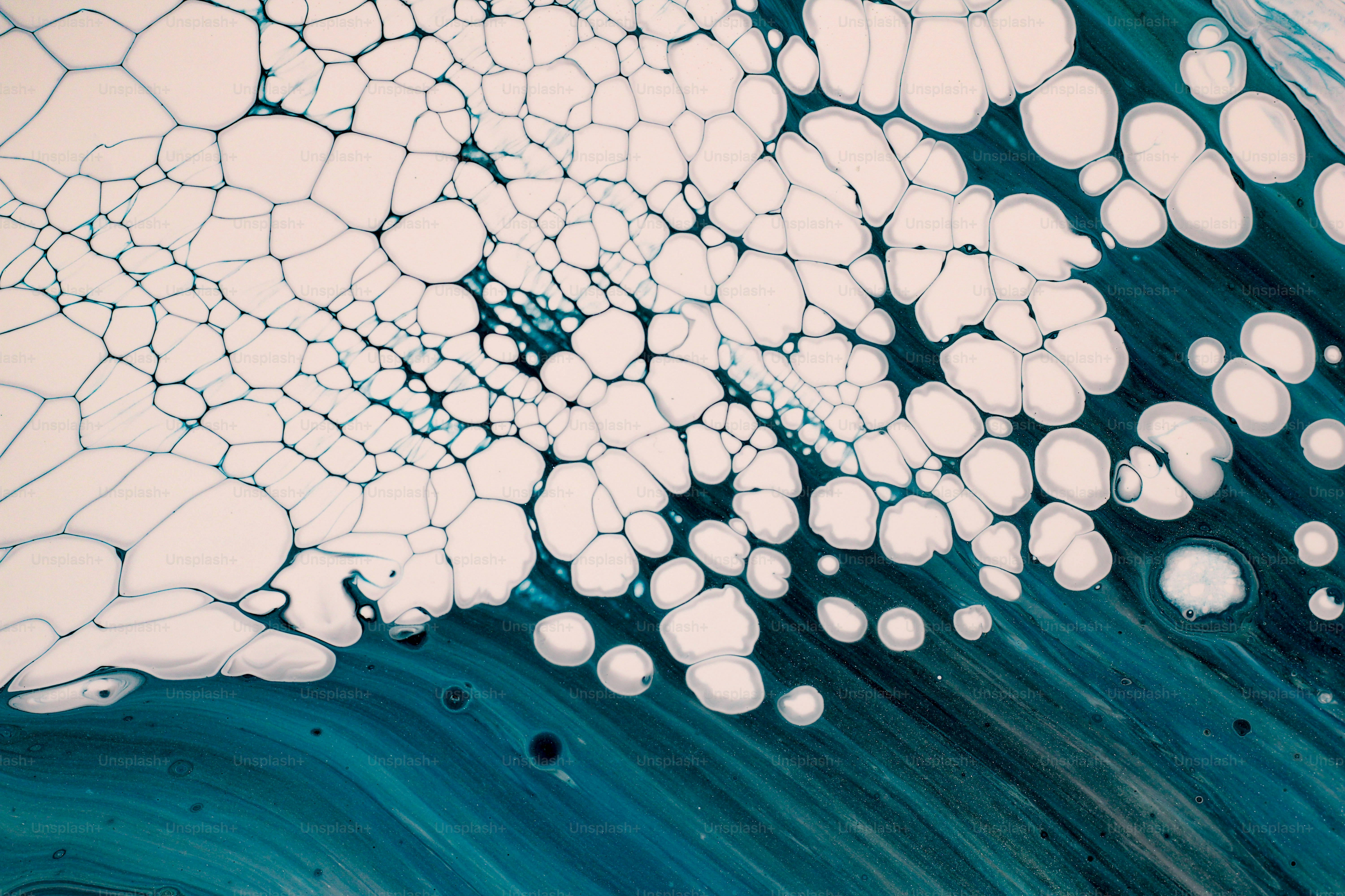 An abstract painting of blue and white water photo – Pattern Image on ...