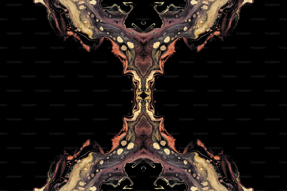 Un fondo negro con un diseño abstracto multicolor