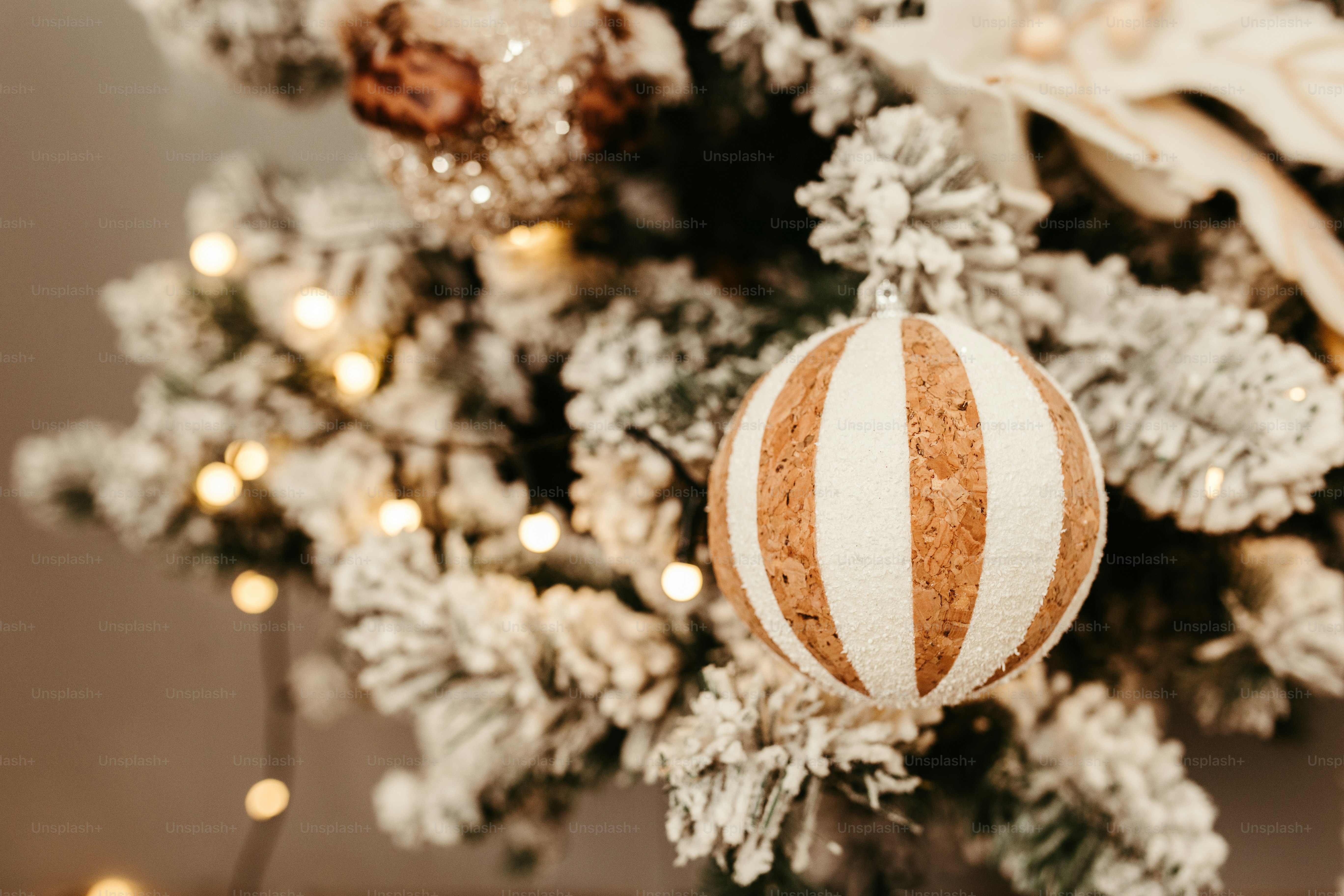 A close up of a christmas ornament on a tree photo – Christmas ...
