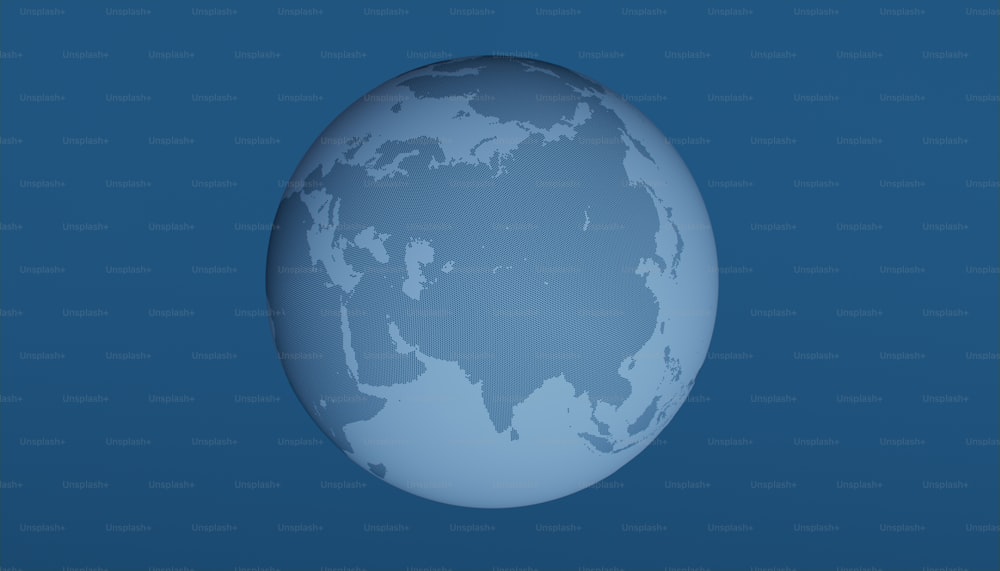 Ein Bild eines blau-weißen Globus auf blauem Hintergrund