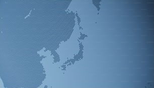 Una mappa blu tratteggiata del mondo