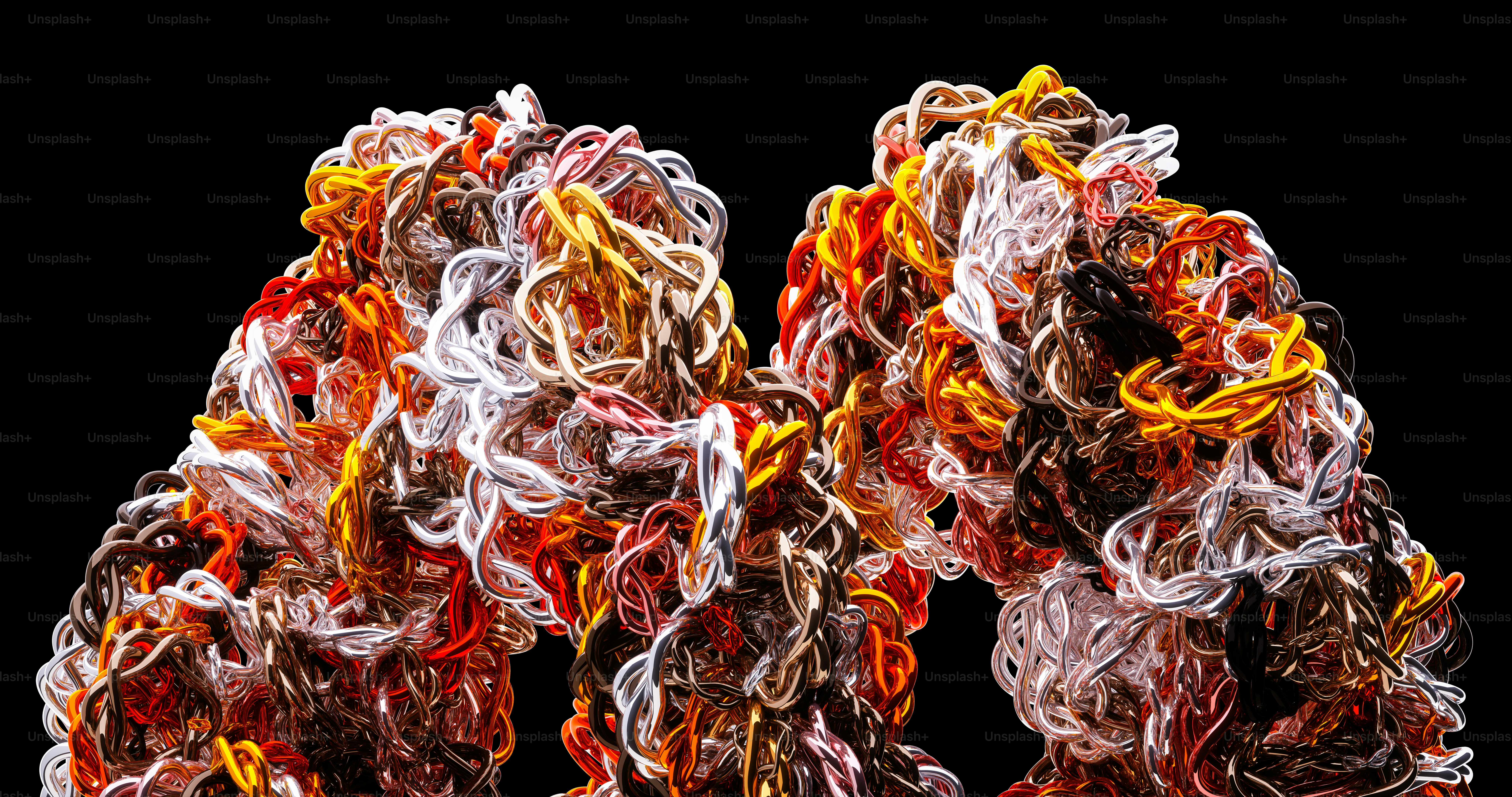 A close up of a very colorful object on a black background photo ...