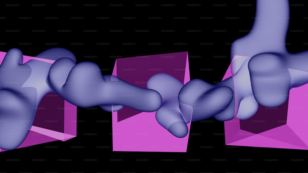 Una imagen generada por computadora de un objeto púrpura