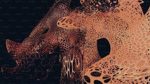 a close up of a sculpture of a giraffe