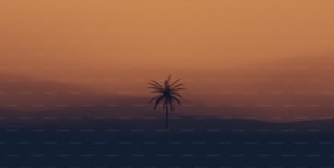 Eine einsame Palme mitten in der Wüste