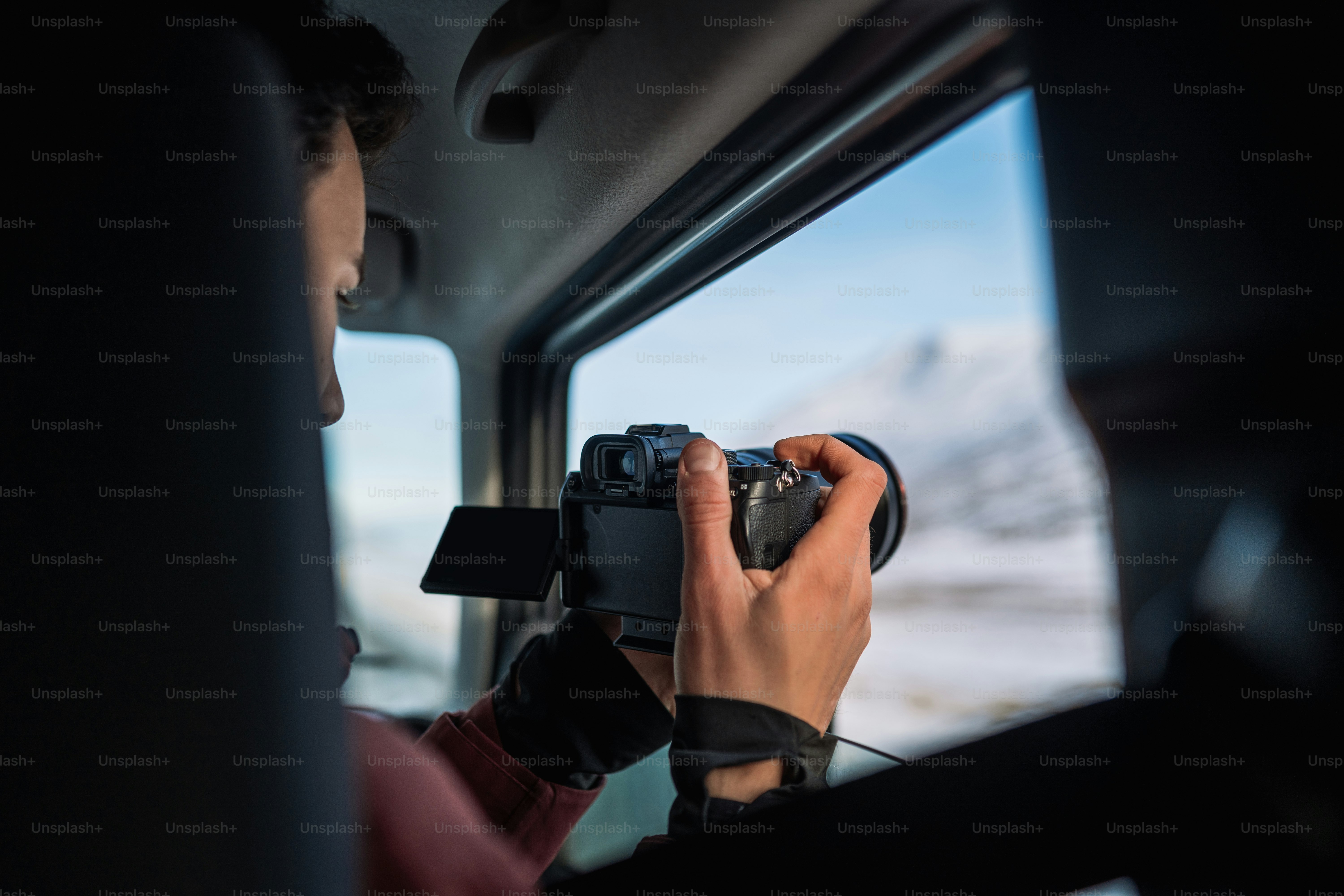 a man holding a camera