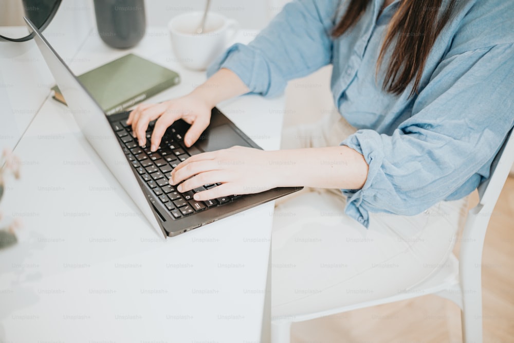 a person working on a laptop