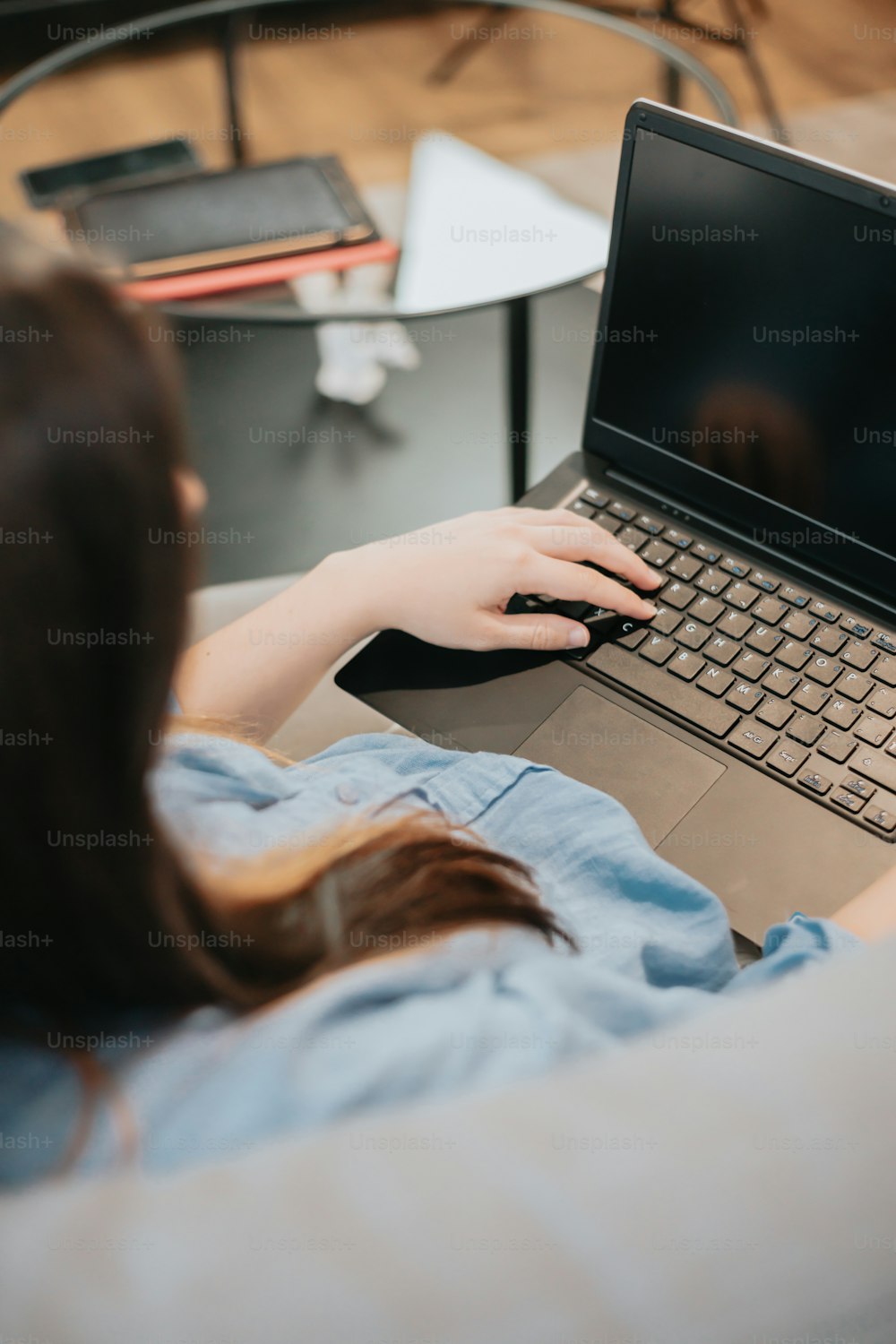 a person working on the laptop