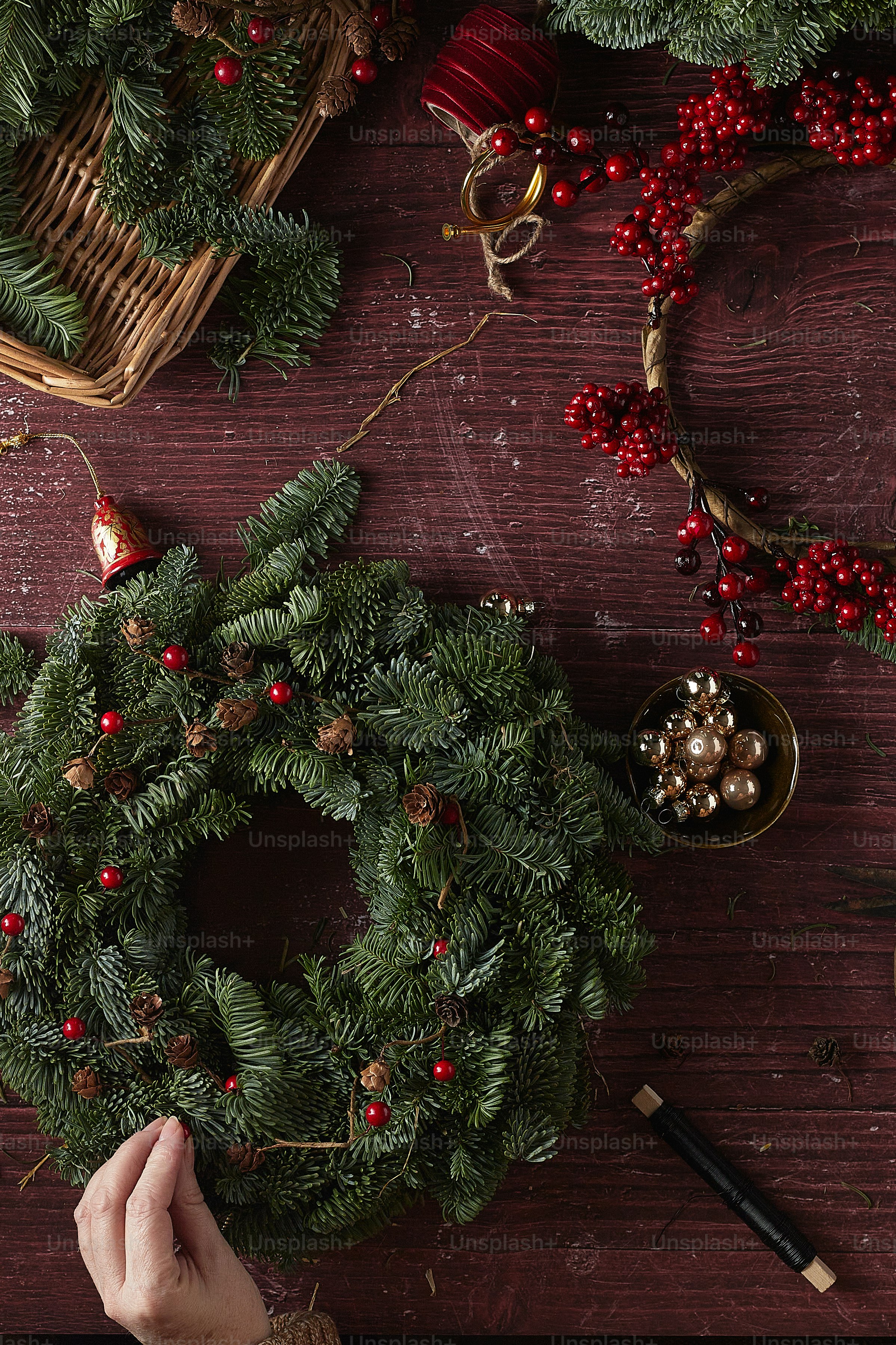 a christmas tree with ornaments