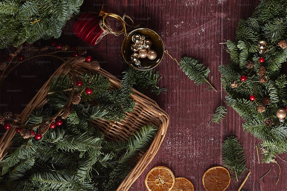 a christmas tree with ornaments and lights