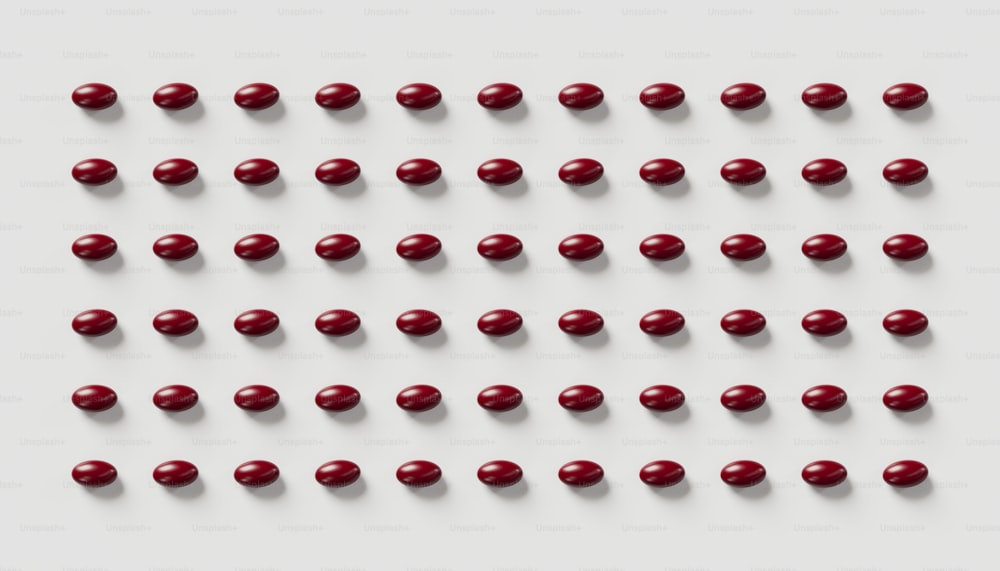 a group of red objects