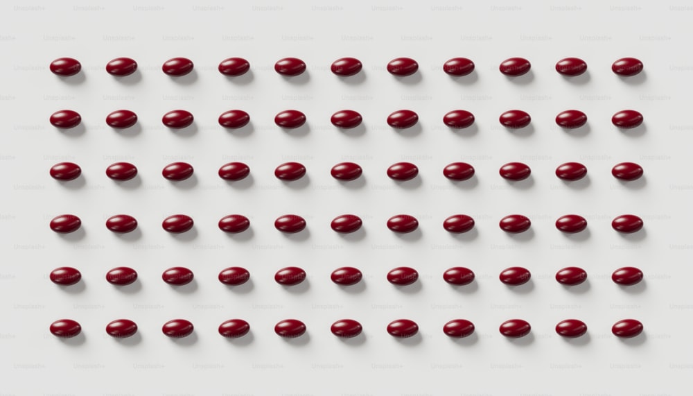 a group of red objects