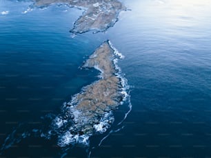 an aerial view of a beach