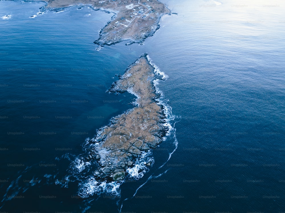 an aerial view of a beach