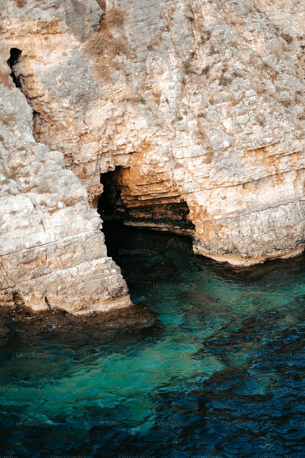 a cave with water in it