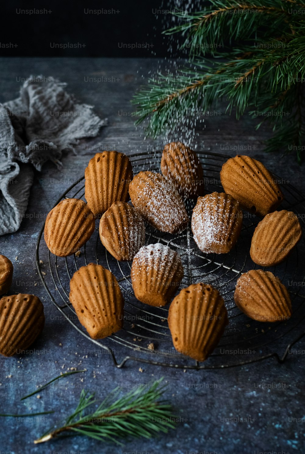 a group of pine cones on a grill