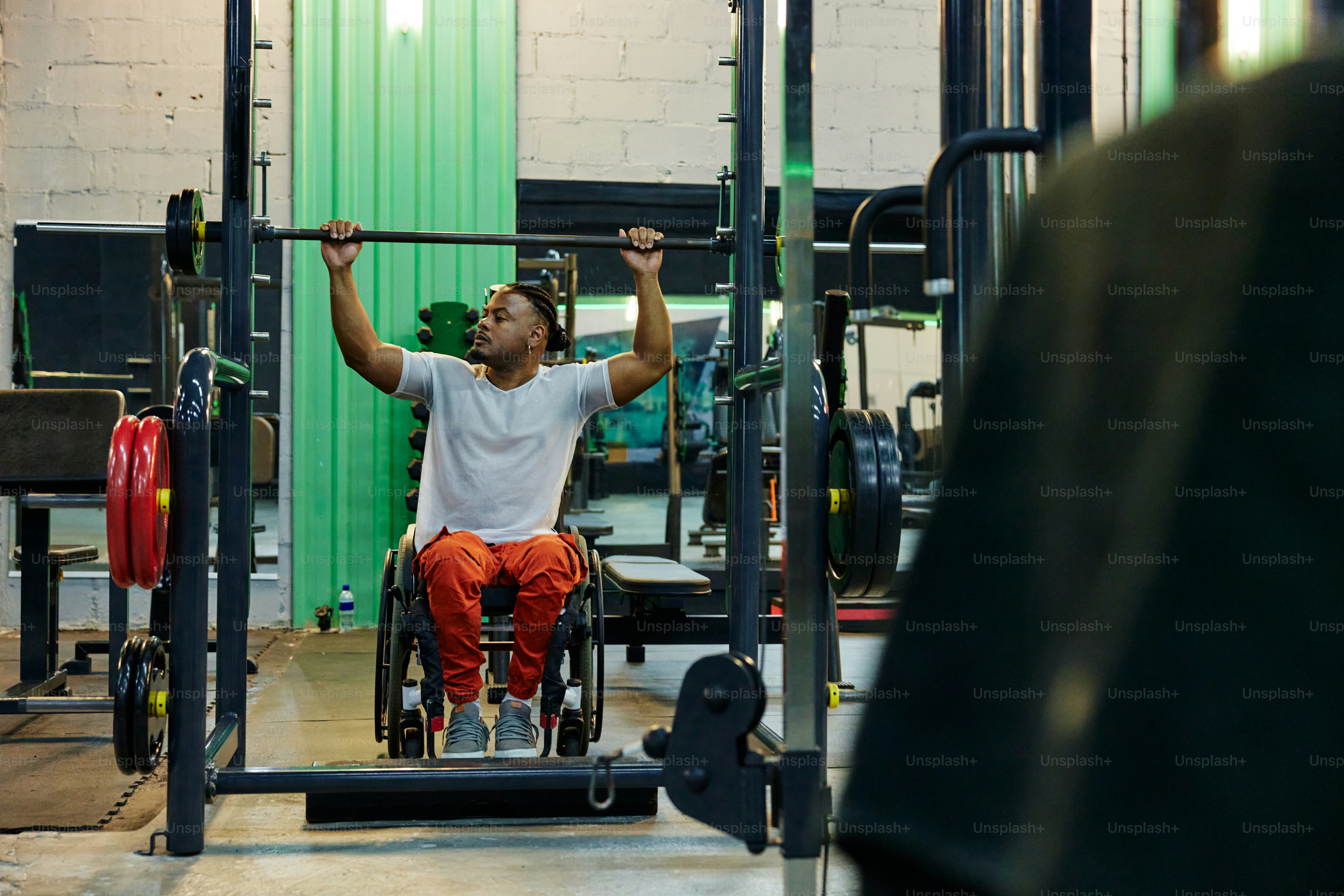 a person working out in a gym