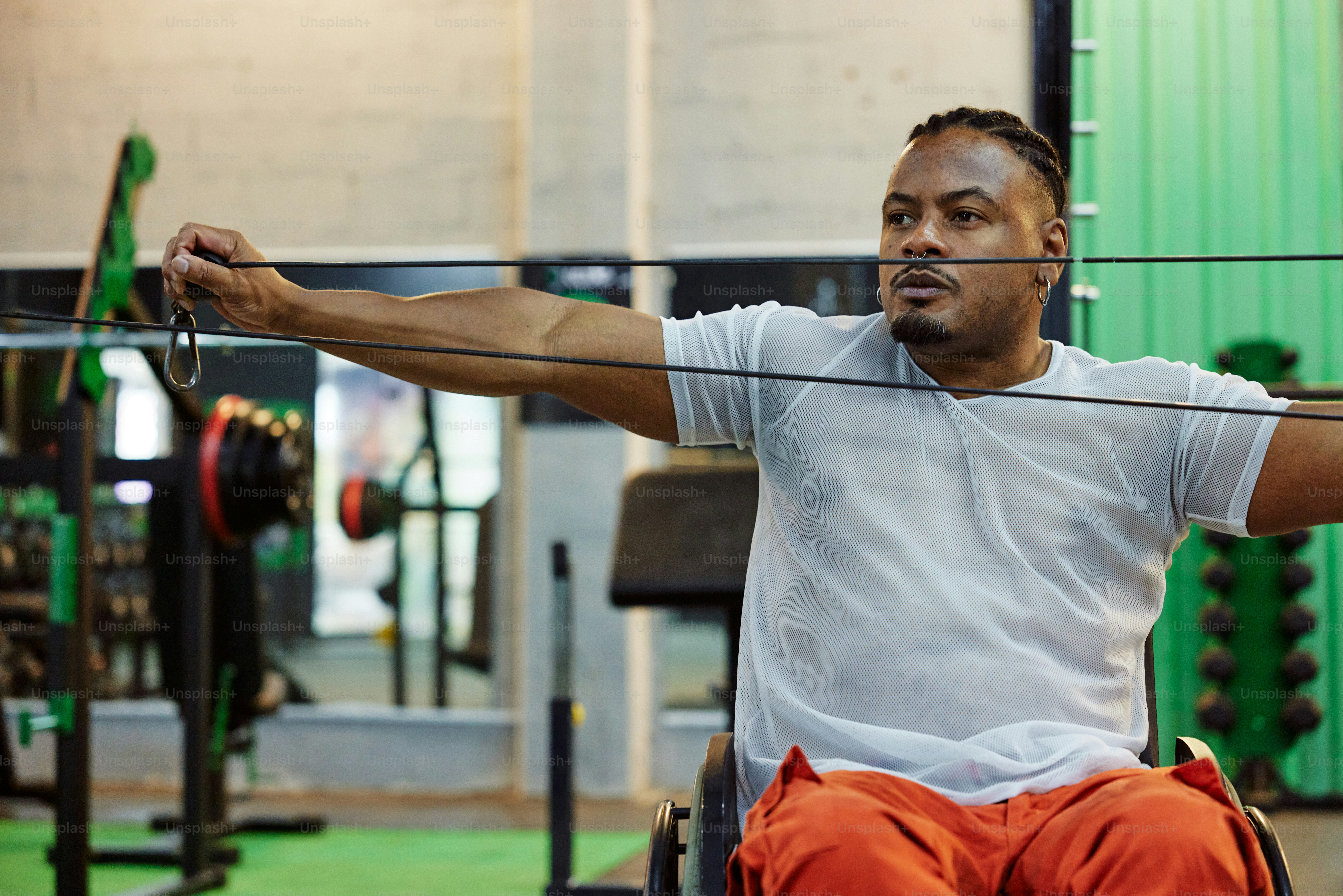 a man lifting weights