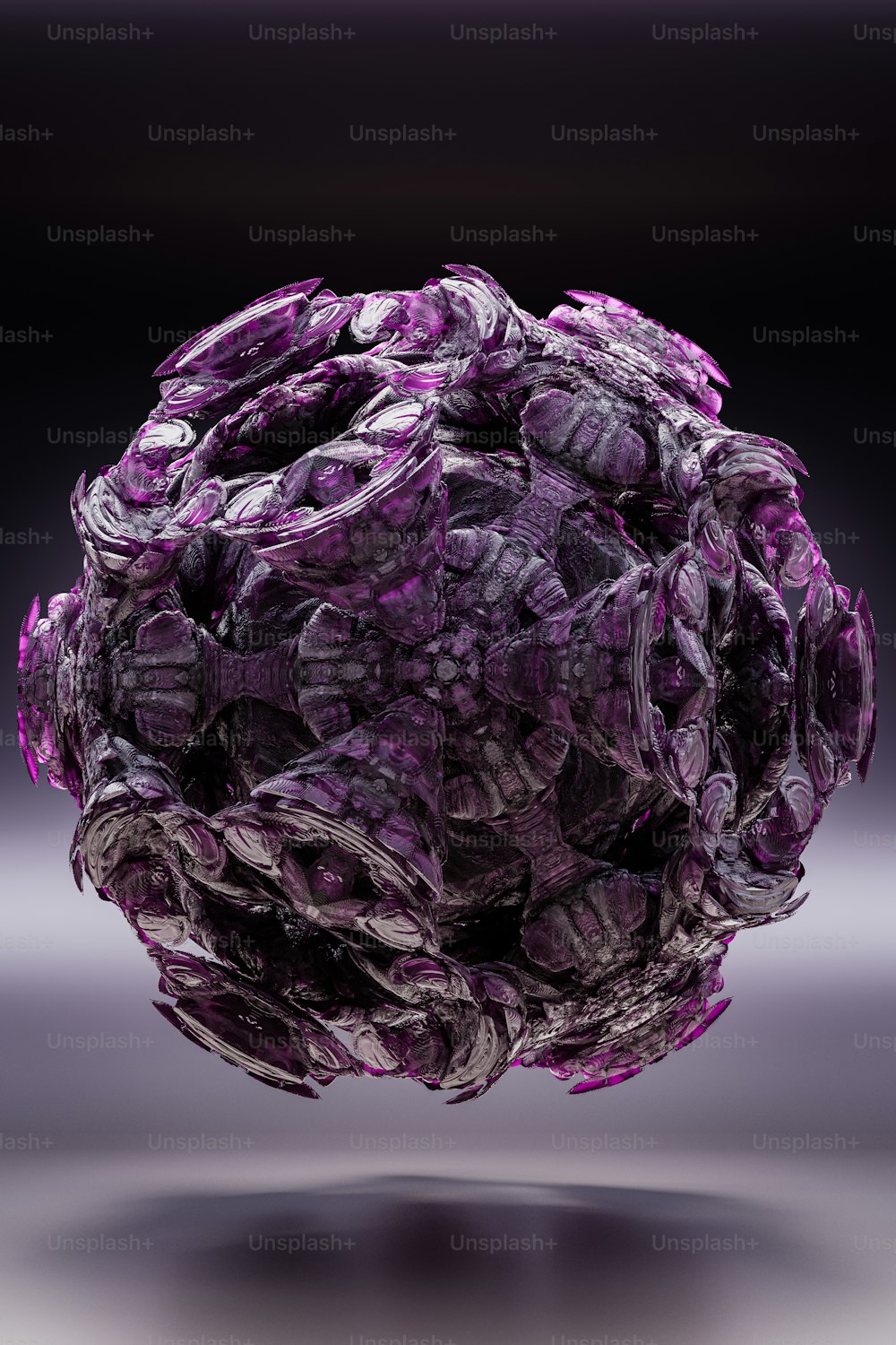 a purple crystal ball