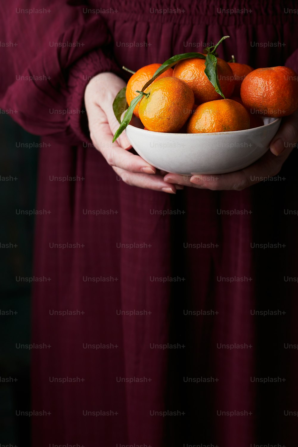 a bowl of oranges