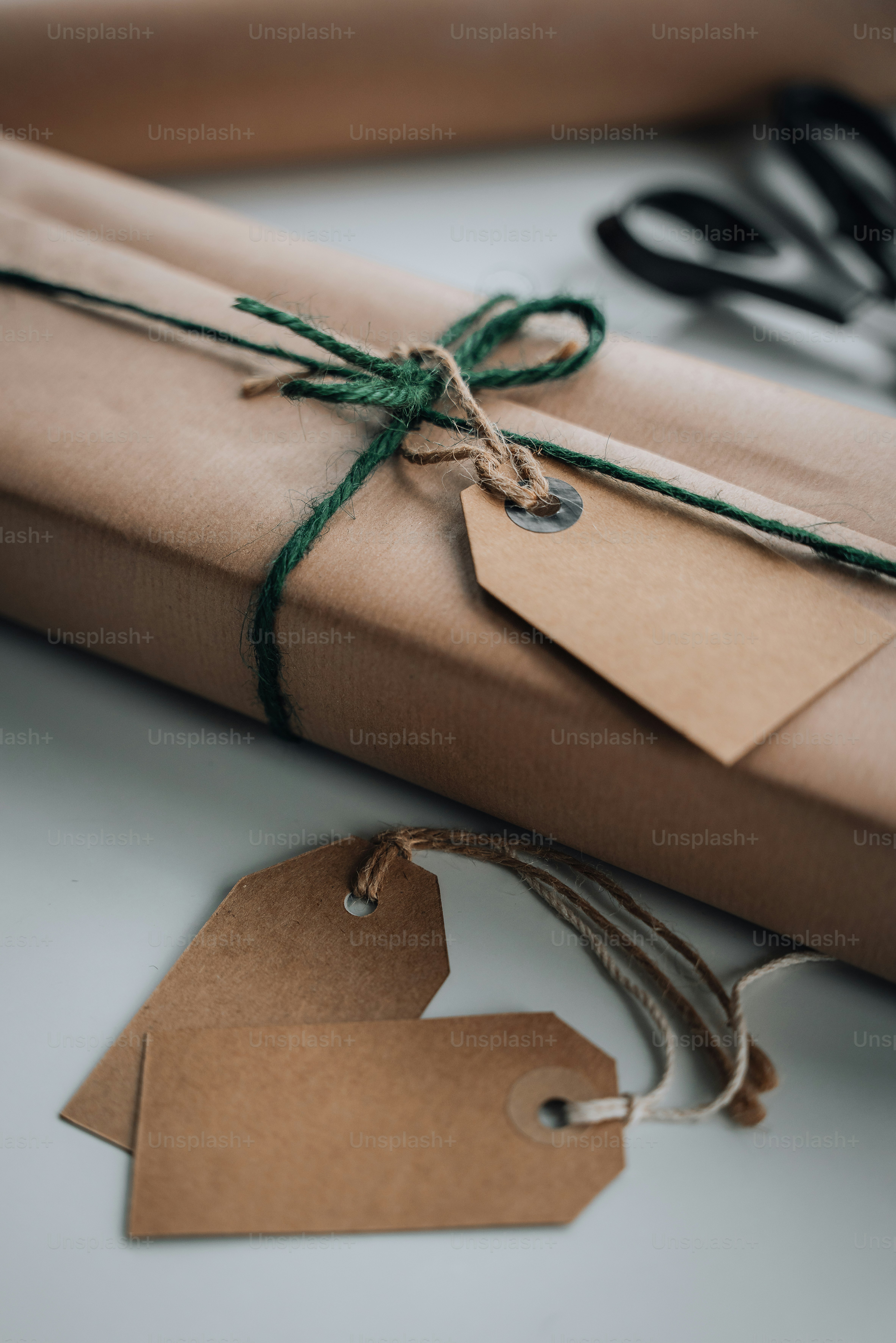 a pair of scissors on a box