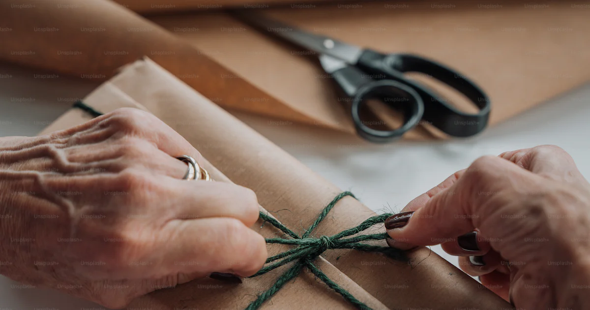 A person cutting a green string photo – Present Image on Unsplash