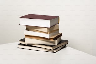 a stack of books