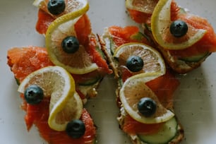 a plate of fruit