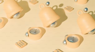 a group of objects on a surface