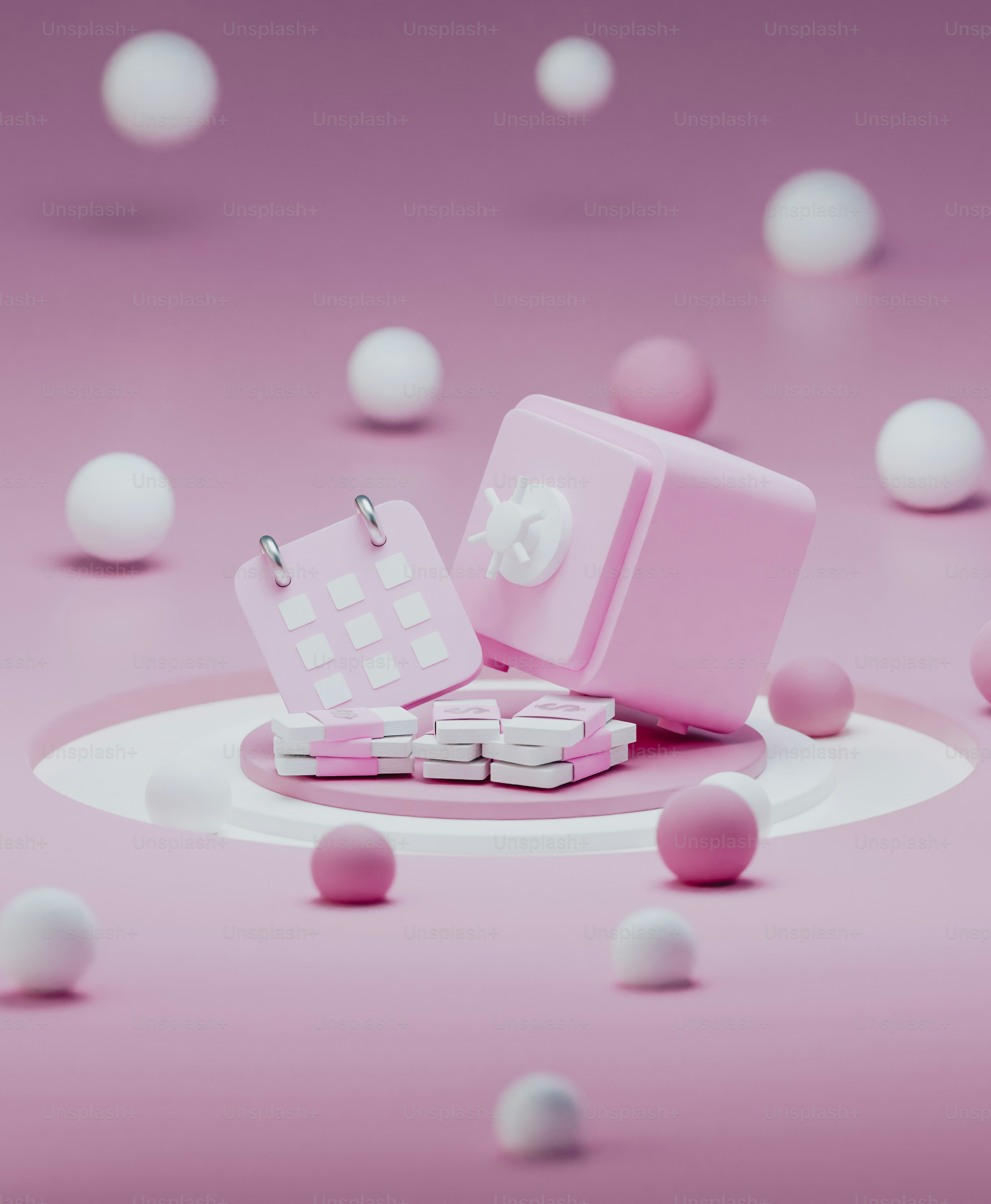 a pink and white toy