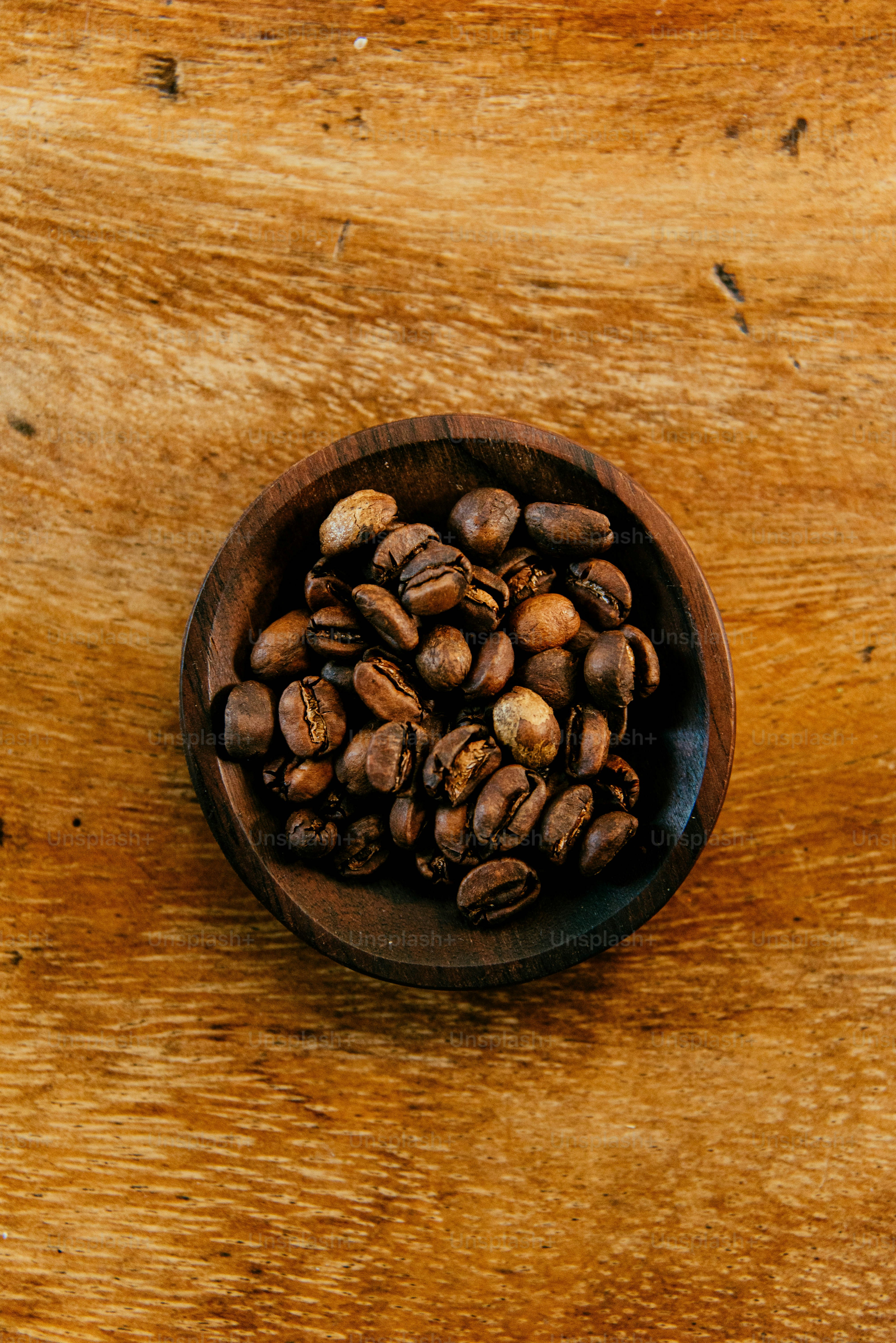 a bowl of coffee beans