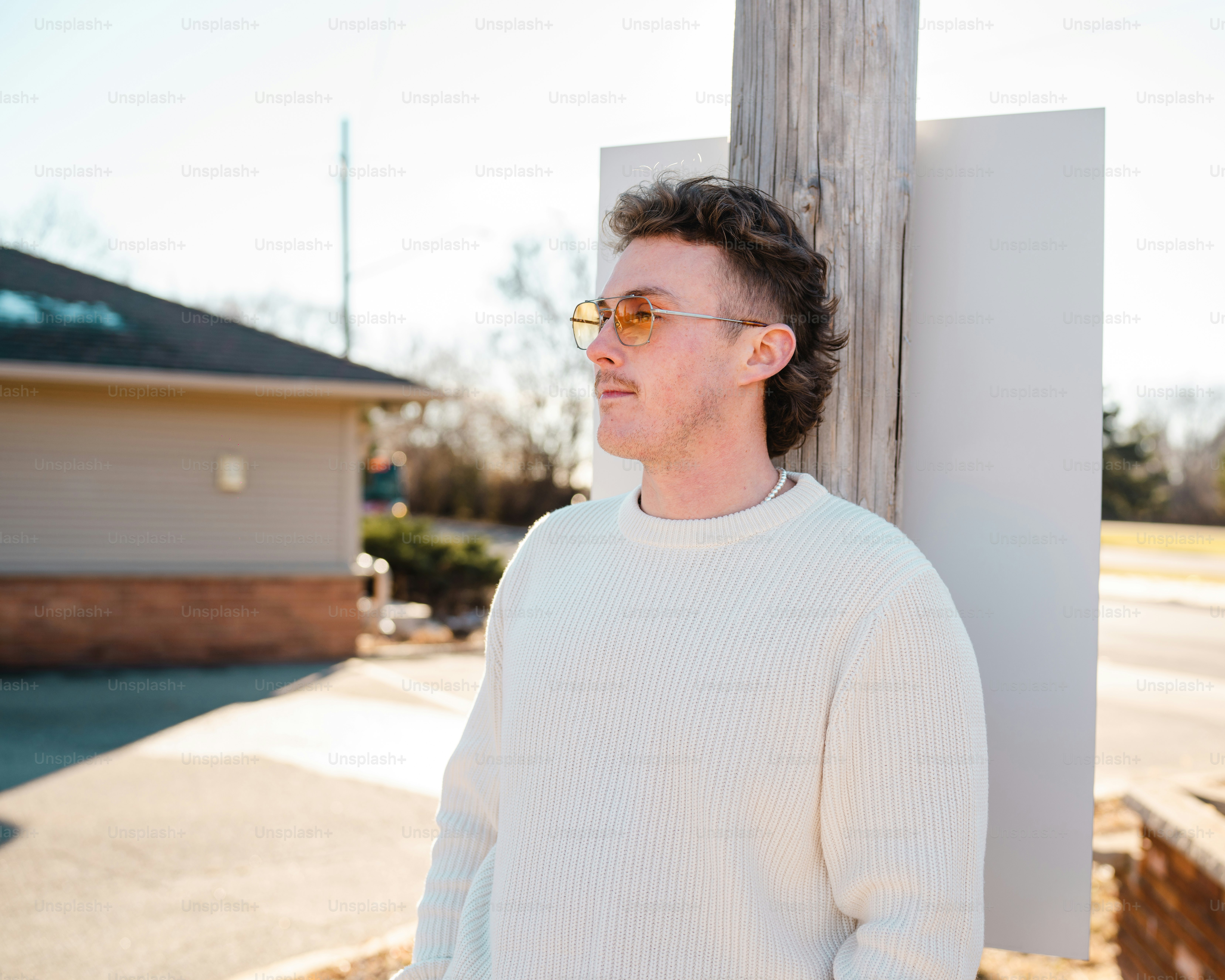 a man wearing glasses