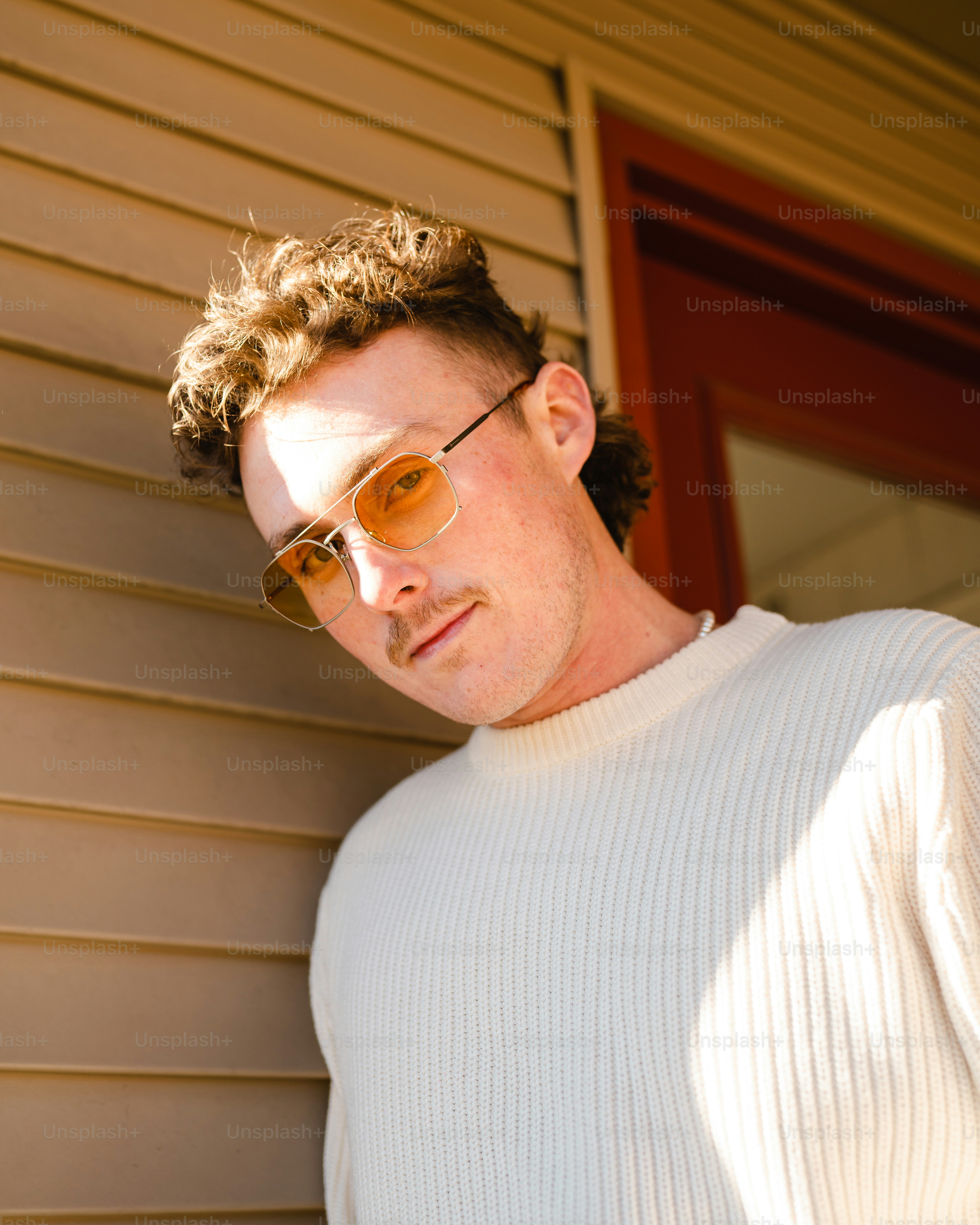 a man wearing glasses