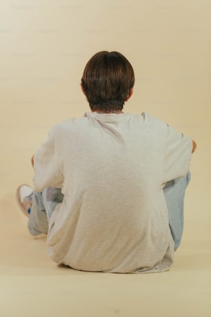 a person sitting on the floor