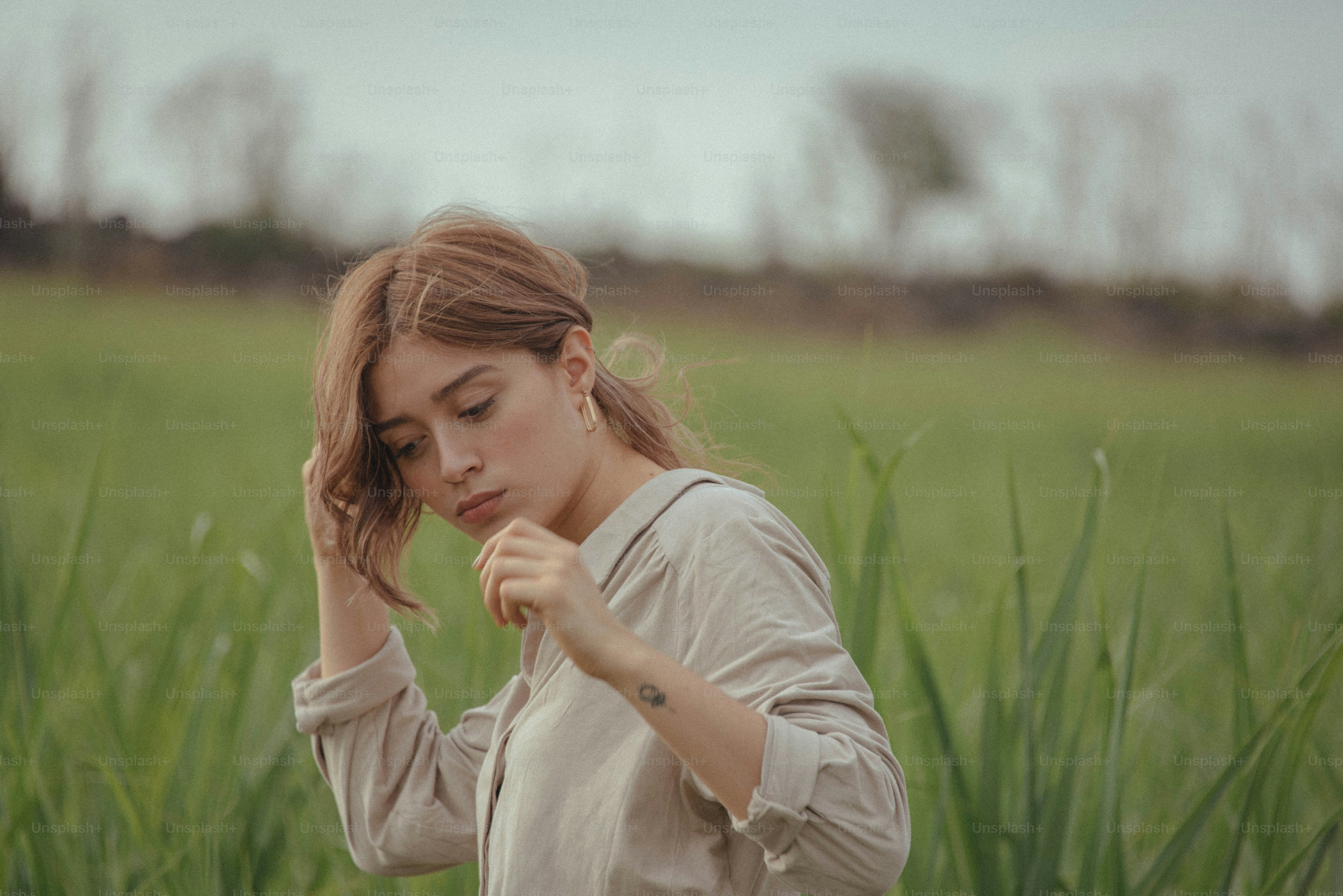 eine Person in einem Feld