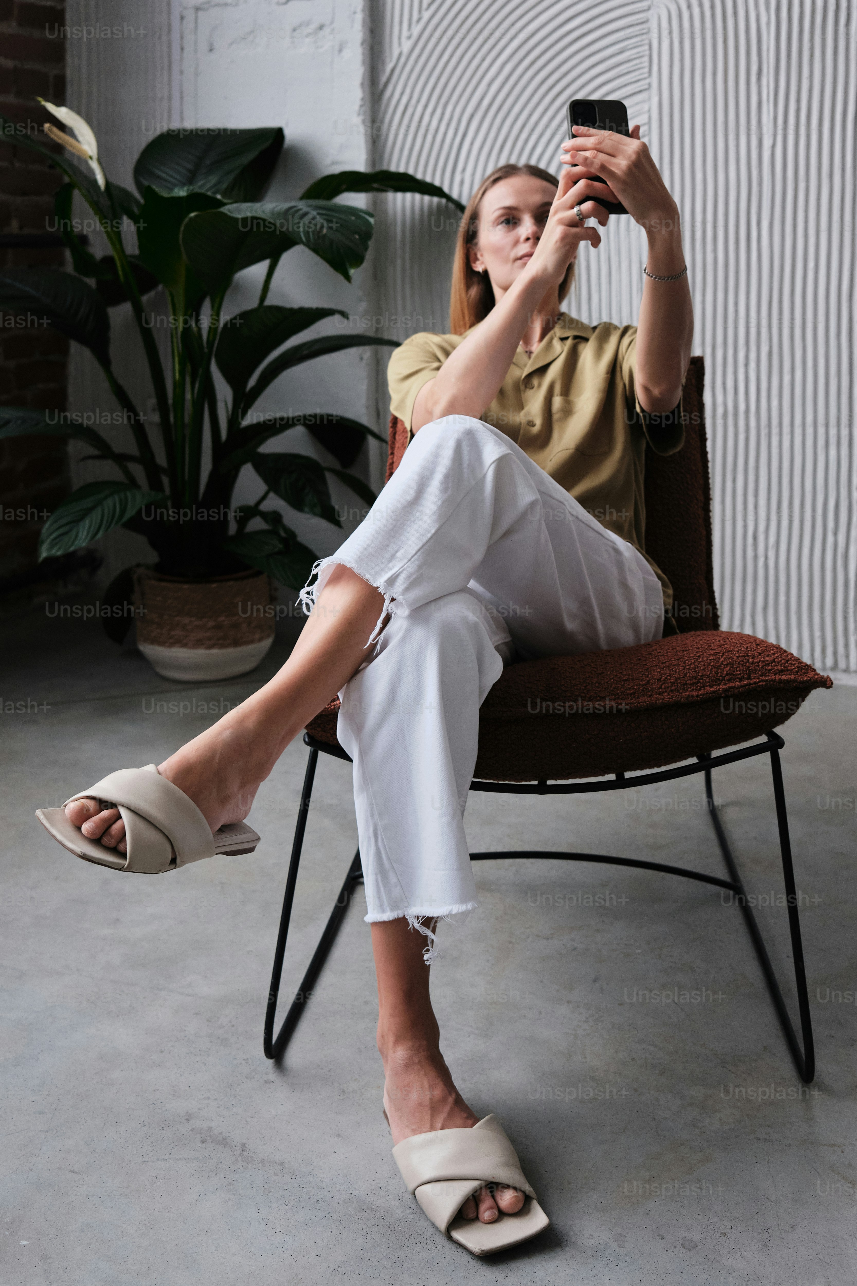 a person sitting on a chair