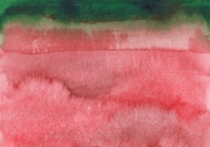 uma pintura em aquarela de um fundo vermelho e verde