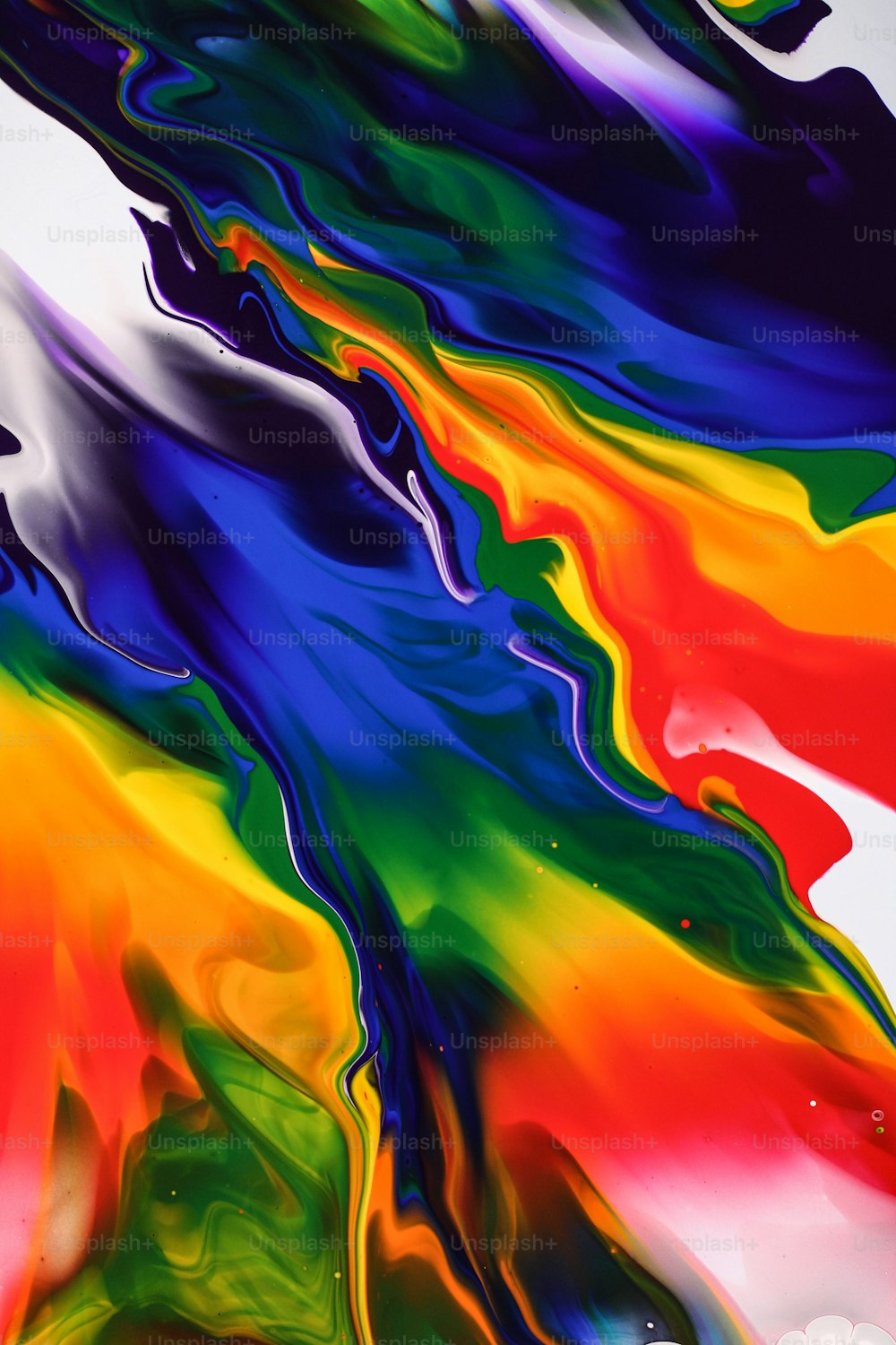 a close up of a colorful wave